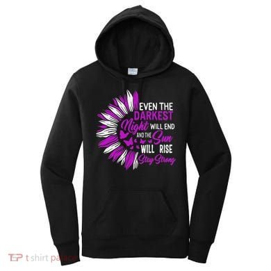 Domestic Violence Awareness Month Sunflower Warrior Support Women's Hoodie