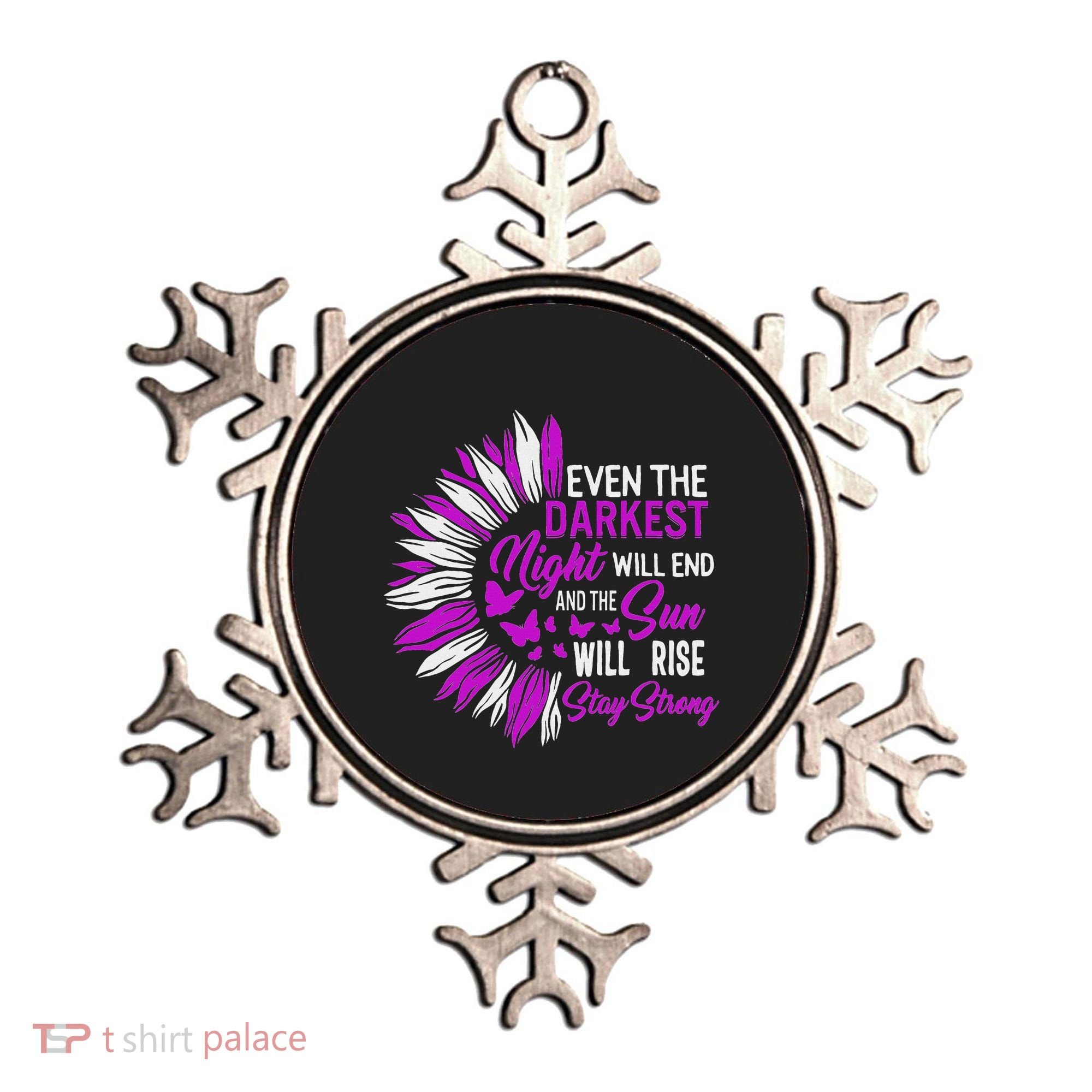 Domestic Violence Awareness Month Sunflower Warrior Support Ornament