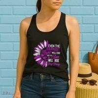 Domestic Violence Awareness Month Sunflower Warrior Support Women's Tank Top thumb 2