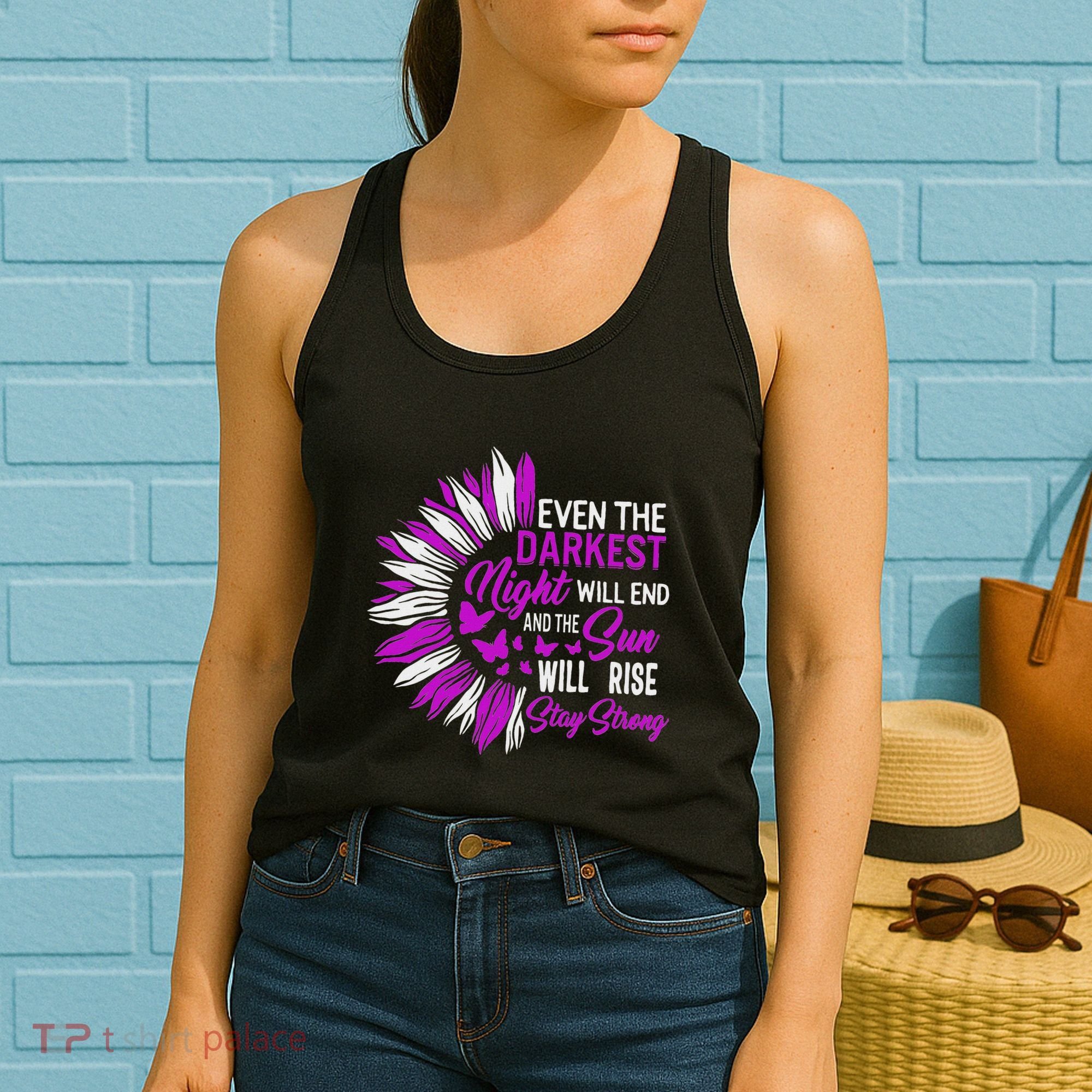 Domestic Violence Awareness Month Sunflower Warrior Support Women's Tank Top