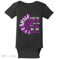 Domestic Violence Awareness Month Sunflower Warrior Support Baby Bodysuit thumb 0