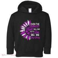 Domestic Violence Awareness Month Sunflower Warrior Support Toddler Hoodie thumb 0