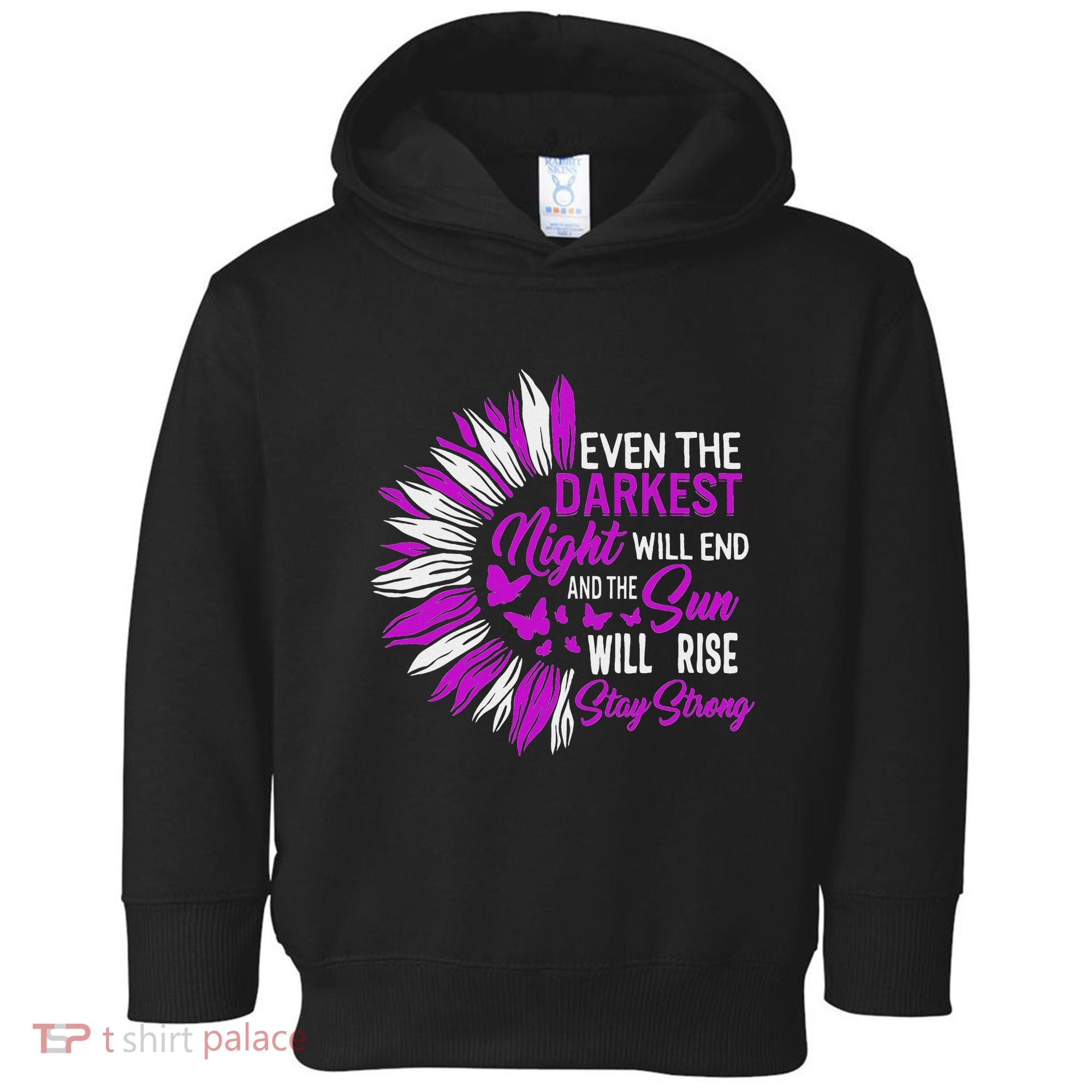 Domestic Violence Awareness Month Sunflower Warrior Support Toddler Hoodie