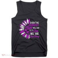 Domestic Violence Awareness Month Sunflower Warrior Support Tank Top thumb 0