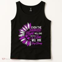 Domestic Violence Awareness Month Sunflower Warrior Support Tank Top thumb 2