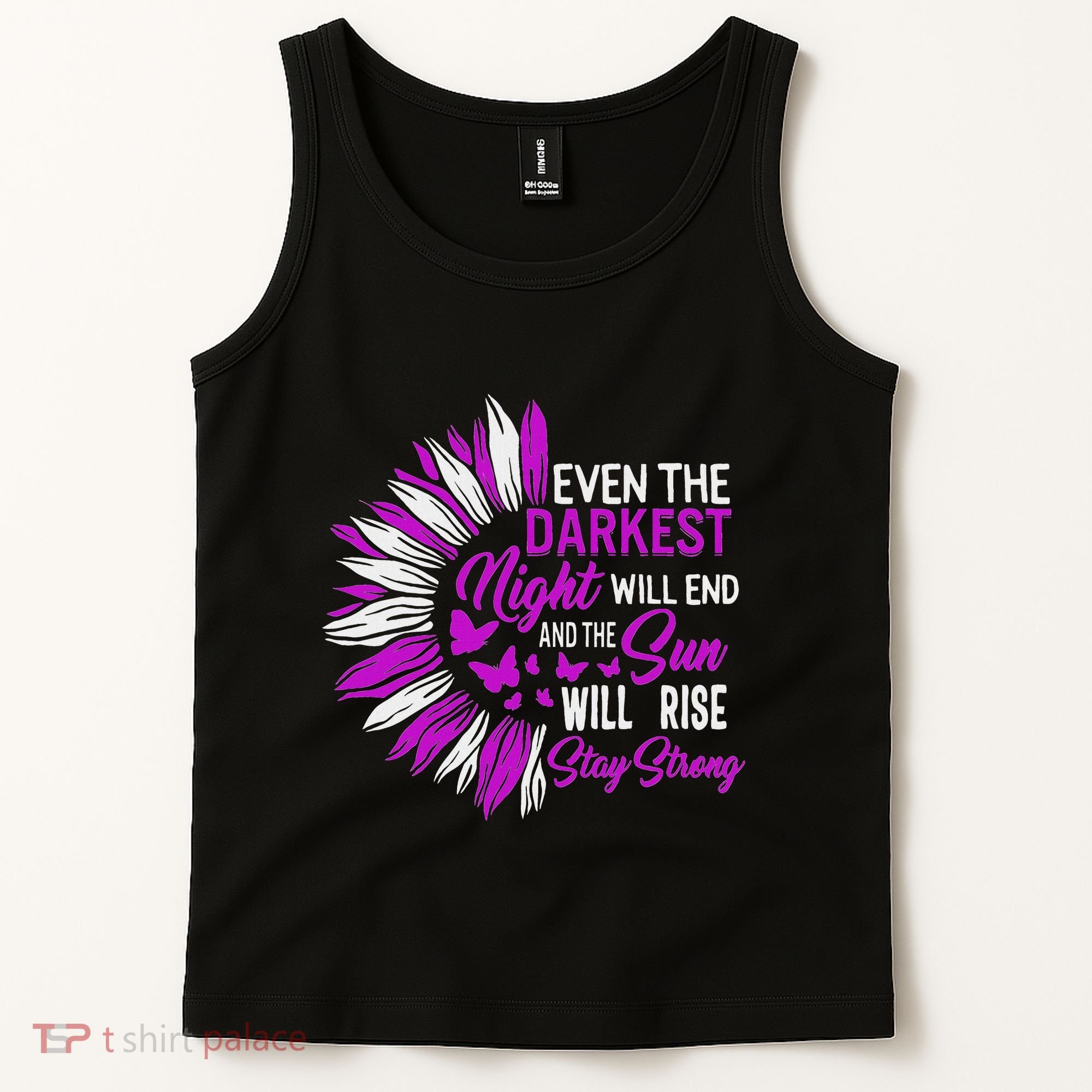 Domestic Violence Awareness Month Sunflower Warrior Support Tank Top