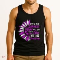 Domestic Violence Awareness Month Sunflower Warrior Support Tank Top thumb 3
