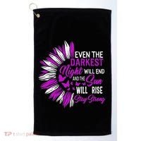 Domestic Violence Awareness Month Sunflower Warrior Support Golf Towel thumb 0