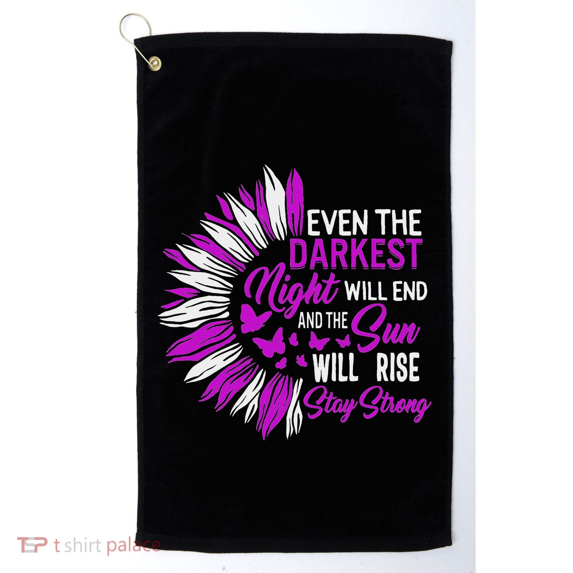 Domestic Violence Awareness Month Sunflower Warrior Support Golf Towel
