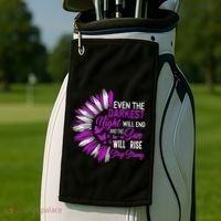 Domestic Violence Awareness Month Sunflower Warrior Support Golf Towel thumb 2