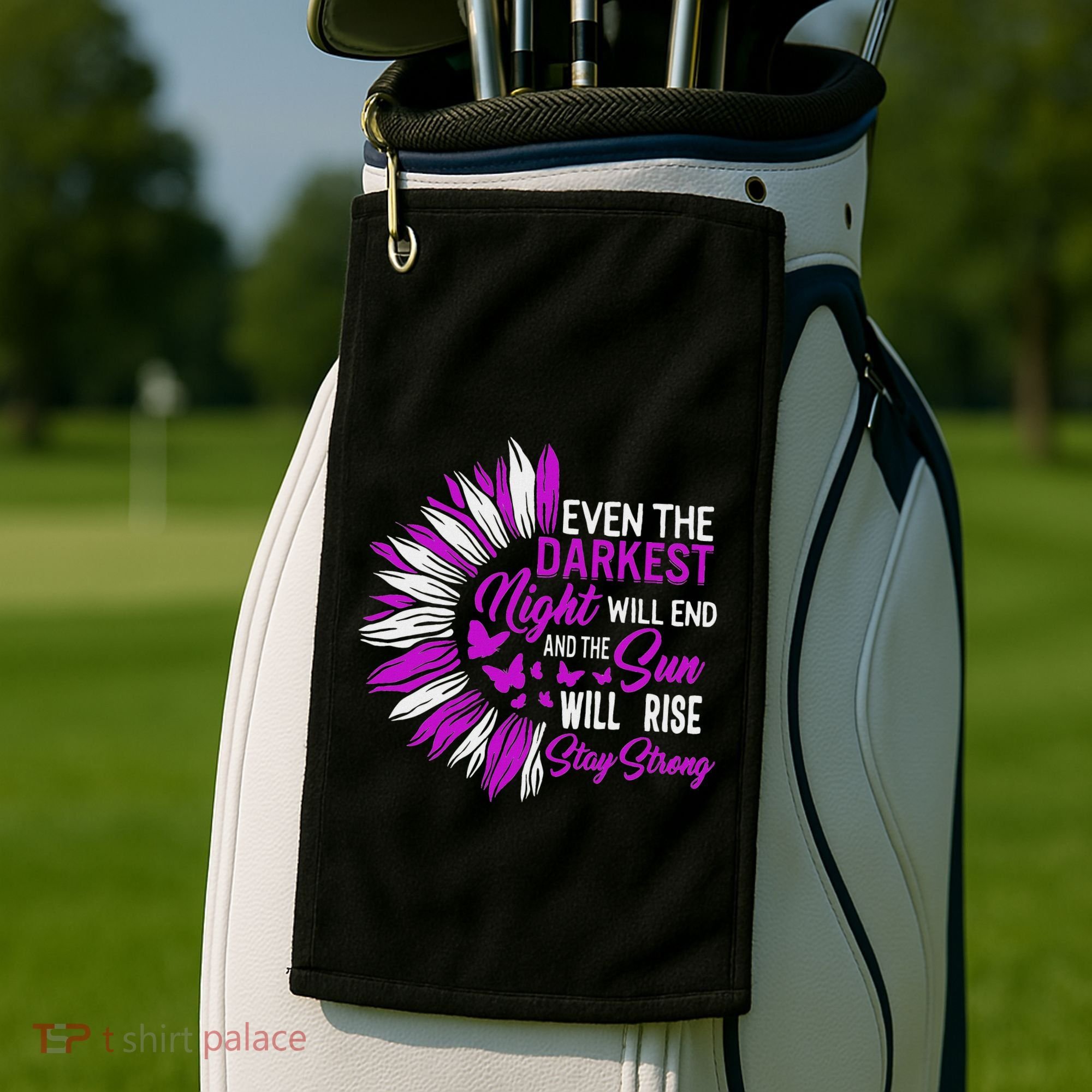 Domestic Violence Awareness Month Sunflower Warrior Support Golf Towel