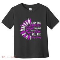 Domestic Violence Awareness Month Sunflower Warrior Support Toddler T-Shirt thumb 0
