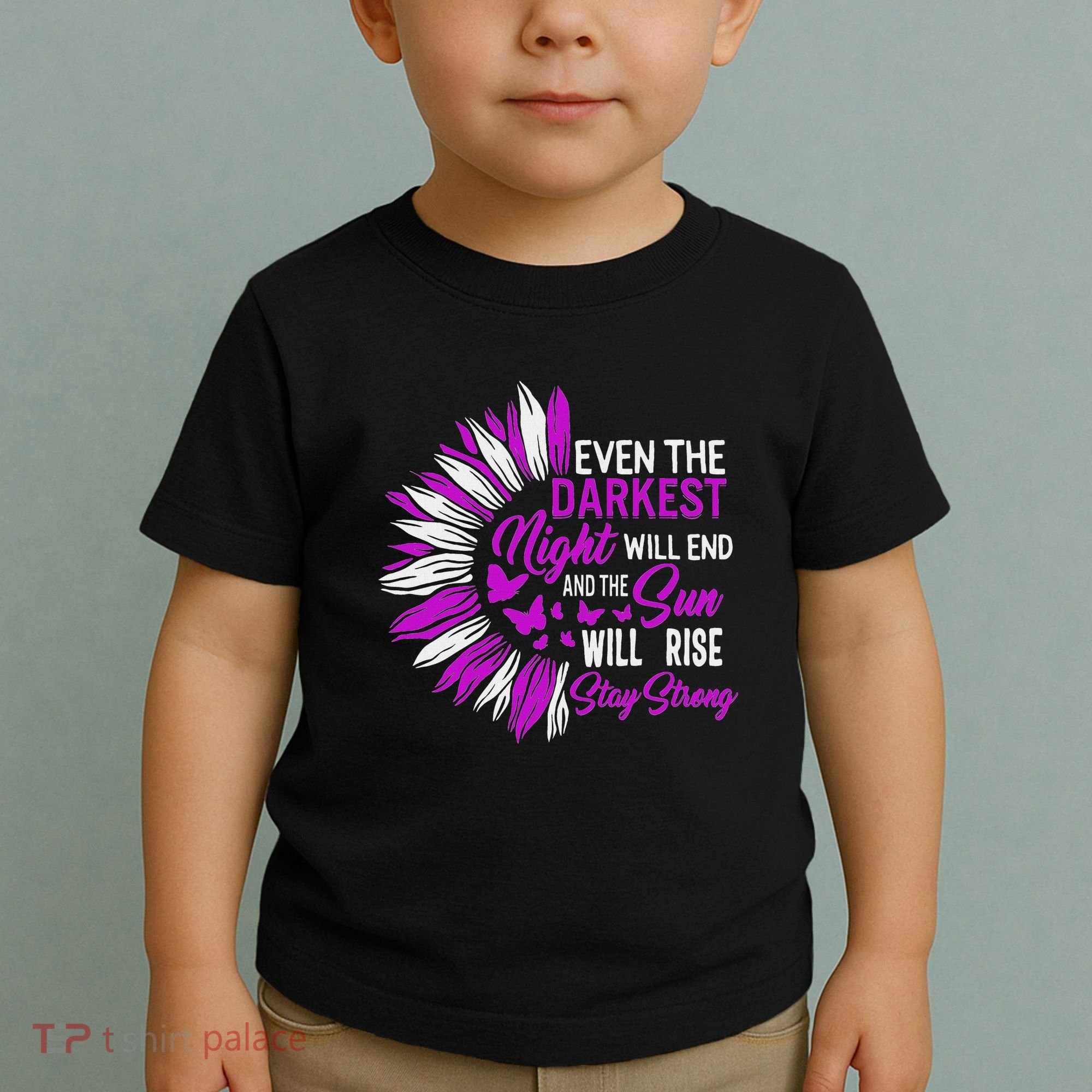Domestic Violence Awareness Month Sunflower Warrior Support Toddler T-Shirt
