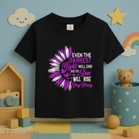 Domestic Violence Awareness Month Sunflower Warrior Support Toddler T-Shirt thumb 3