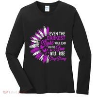Domestic Violence Awareness Month Sunflower Warrior Support Women's Long Sleeve Shirt thumb 0