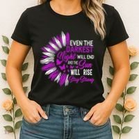 Domestic Violence Awareness Month Sunflower Warrior Support Women's T-Shirt thumb 2