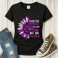 Domestic Violence Awareness Month Sunflower Warrior Support Women's T-Shirt thumb 3