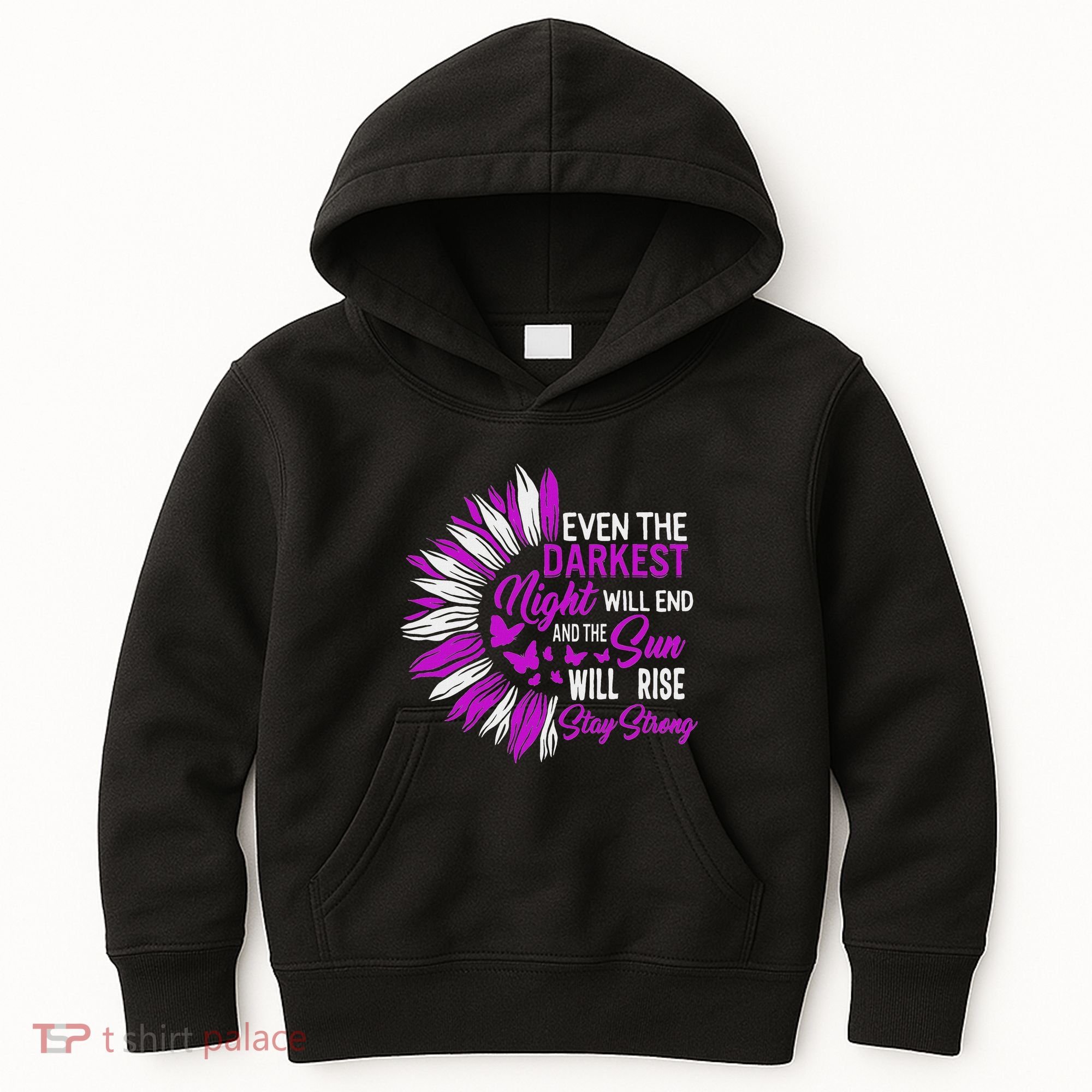 Domestic Violence Awareness Month Sunflower Warrior Support Kids Hoodie