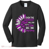 Domestic Violence Awareness Month Sunflower Warrior Support Kids Long Sleeve Shirt thumb 0
