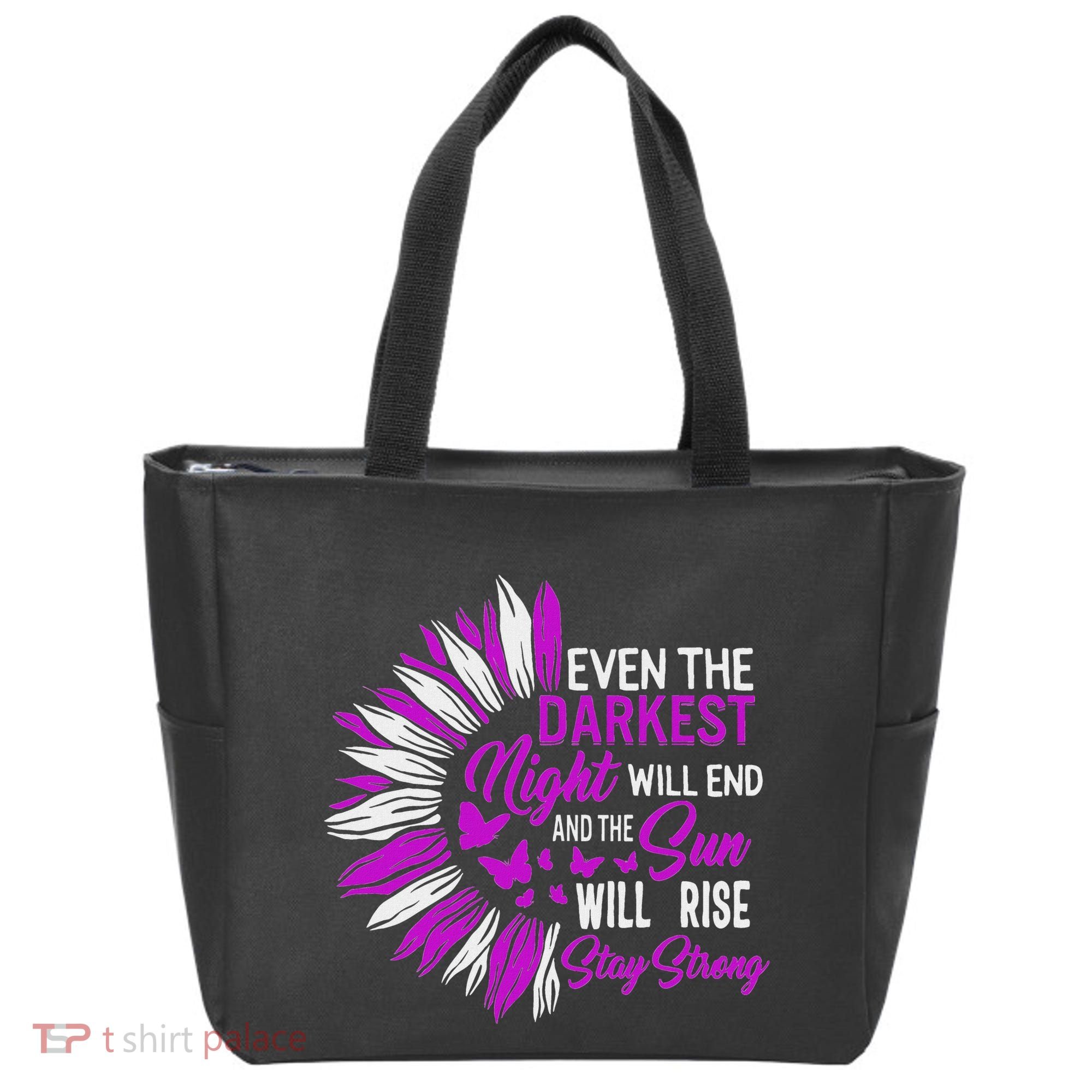 Domestic Violence Awareness Month Sunflower Warrior Support Tote Bag