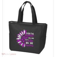 Domestic Violence Awareness Month Sunflower Warrior Support Tote Bag thumb 3
