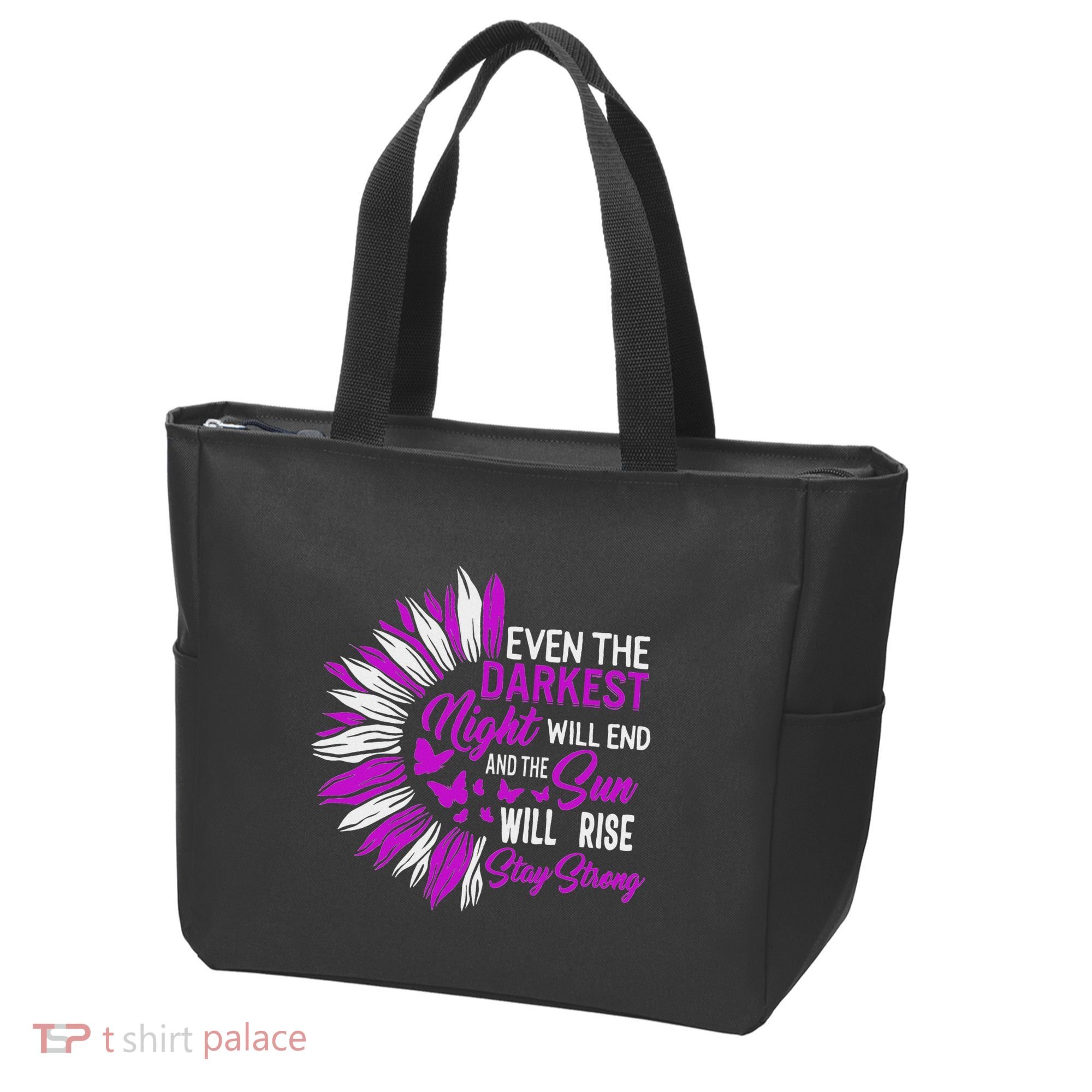 Domestic Violence Awareness Month Sunflower Warrior Support Tote Bag