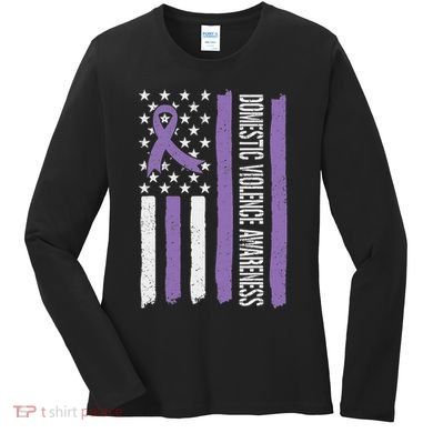 Domestic Violence Awareness Month Women's Long Sleeve Shirt