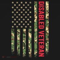 Disabled Veteran American Flag Camouflage Camo Patriotic Vet Visor thumb 3