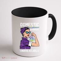 Domestic Violence Awareness Warrior Unbreakable Survivor Cool Gift Coffee Mug thumb 1
