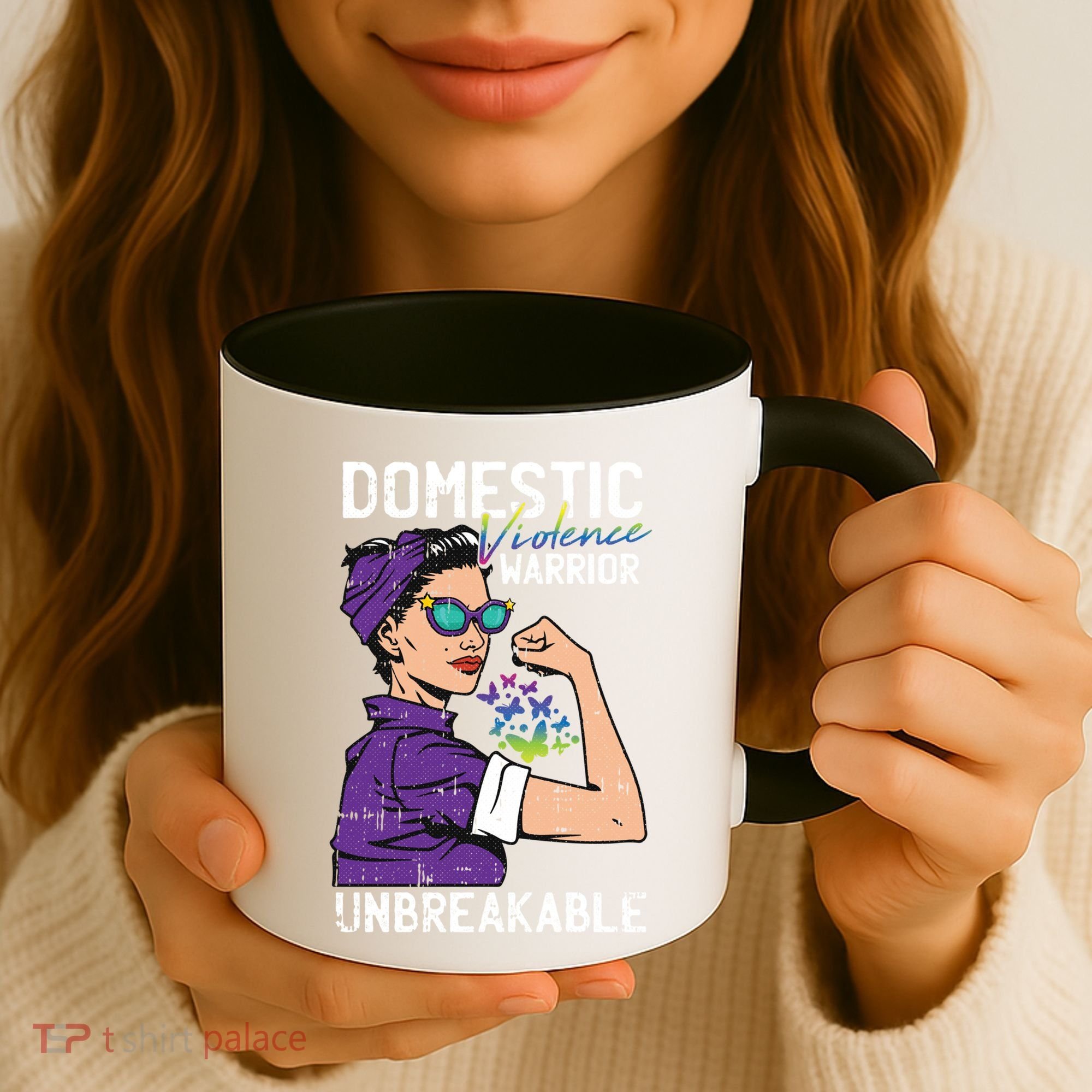 Domestic Violence Awareness Warrior Unbreakable Survivor Cool Gift Coffee Mug