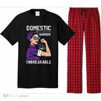 Domestic Violence Awareness Warrior Unbreakable Survivor Cool Gift Pajama Set thumb 0