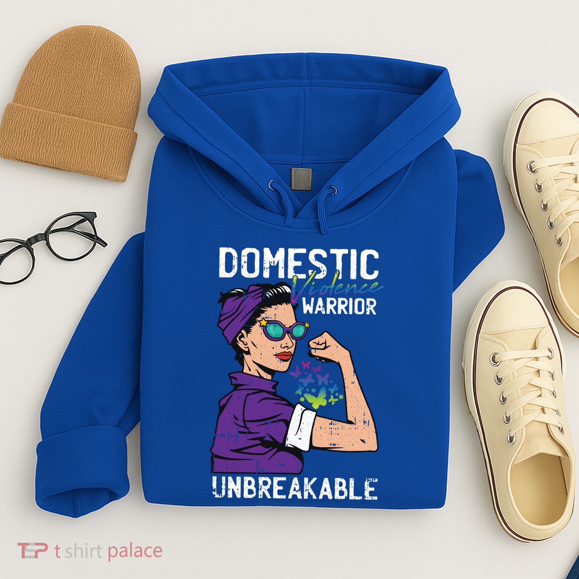 Domestic Violence Awareness Warrior Unbreakable Survivor Cool Gift Hoodie