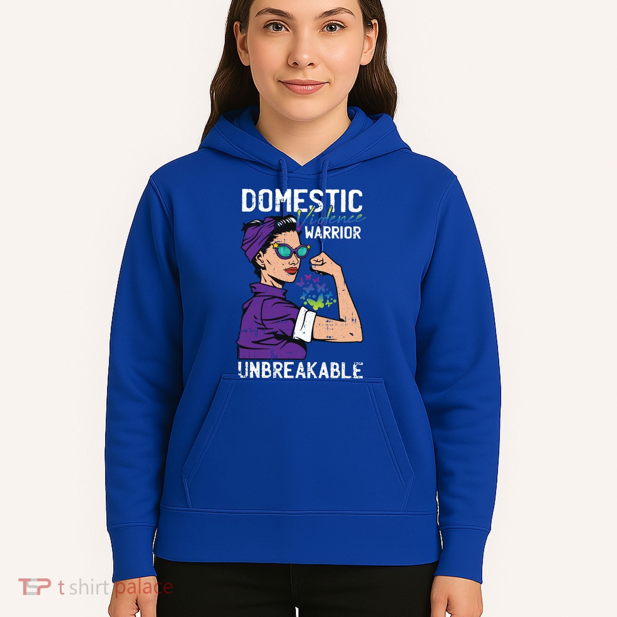 Domestic Violence Awareness Warrior Unbreakable Survivor Cool Gift Hoodie