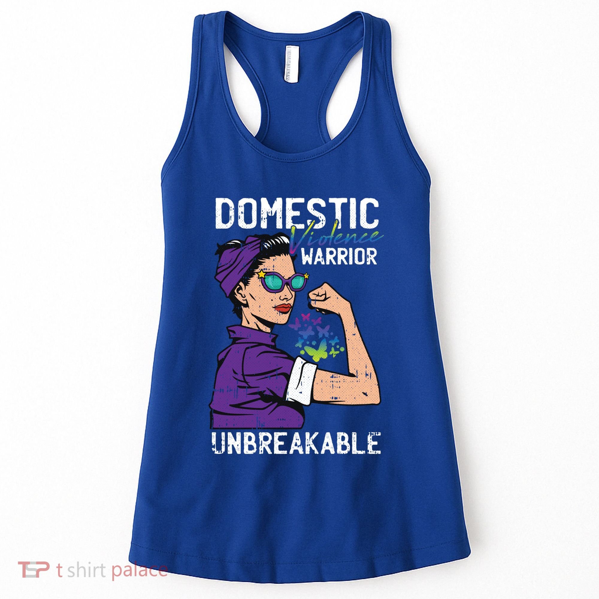 Domestic Violence Awareness Warrior Unbreakable Survivor Cool Gift Women's Tank Top