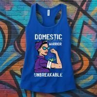 Domestic Violence Awareness Warrior Unbreakable Survivor Cool Gift Women's Tank Top thumb 3