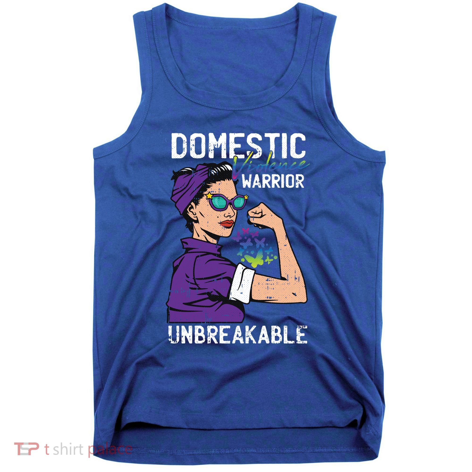 Domestic Violence Awareness Warrior Unbreakable Survivor Cool Gift Tank Top