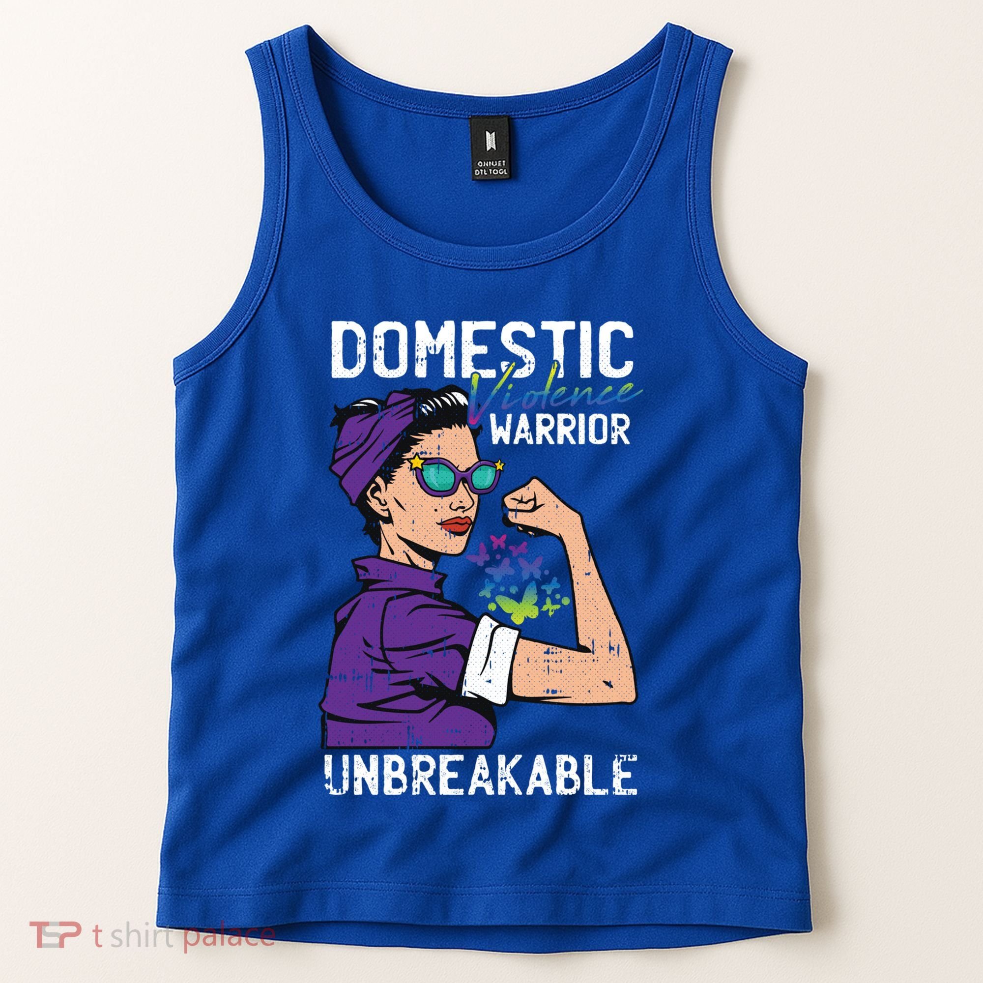 Domestic Violence Awareness Warrior Unbreakable Survivor Cool Gift Tank Top