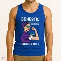 Domestic Violence Awareness Warrior Unbreakable Survivor Cool Gift Tank Top thumb 3