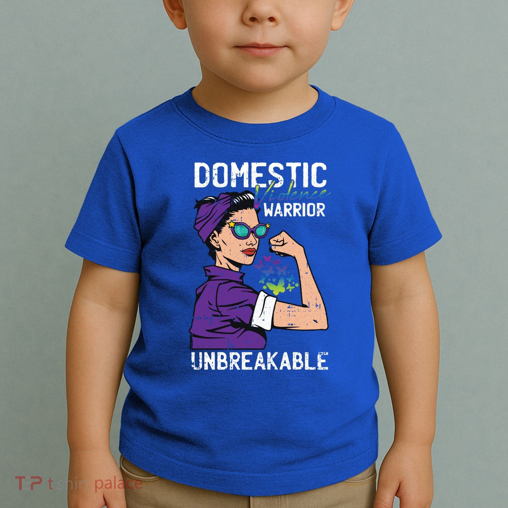 Domestic Violence Awareness Warrior Unbreakable Survivor Cool Gift Toddler T-Shirt