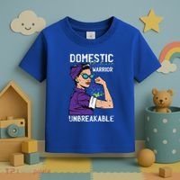 Domestic Violence Awareness Warrior Unbreakable Survivor Cool Gift Toddler T-Shirt thumb 3