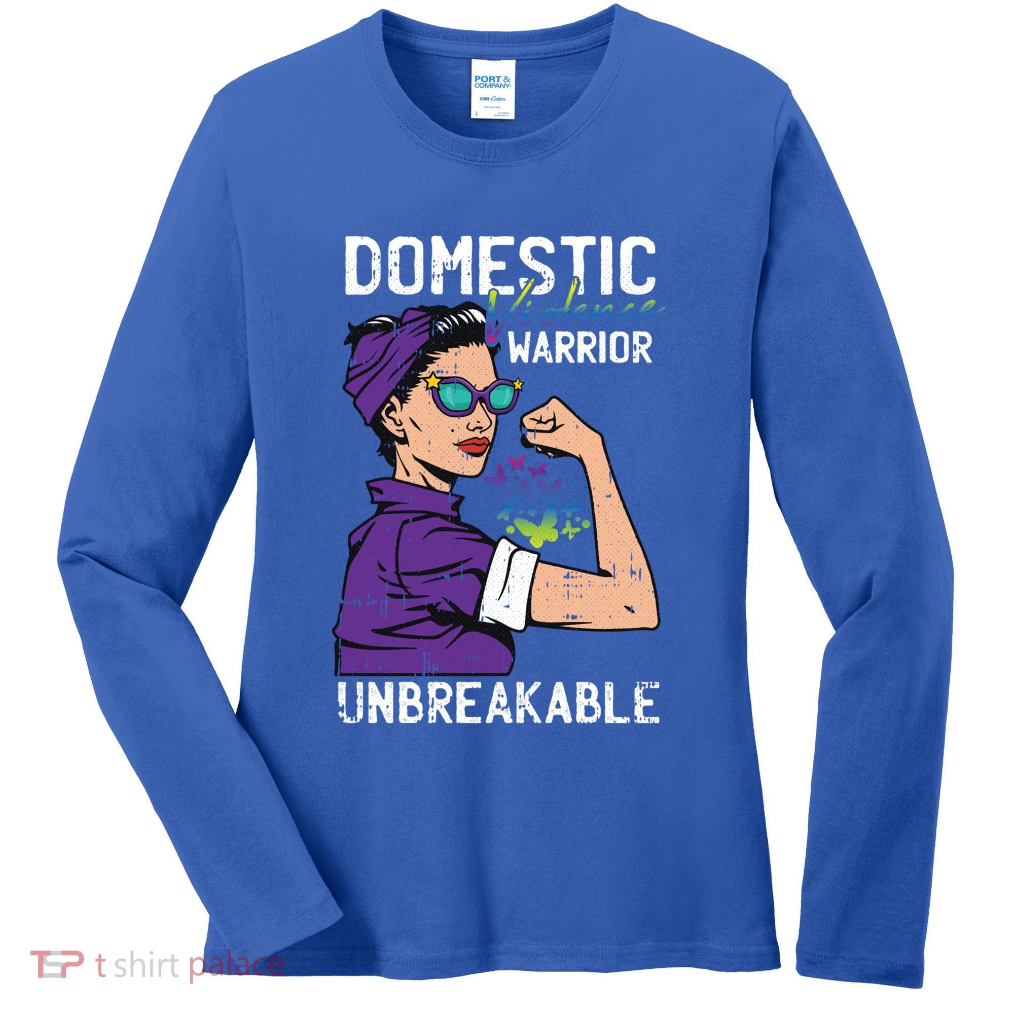 Domestic Violence Awareness Warrior Unbreakable Survivor Cool Gift Women's Long Sleeve Shirt