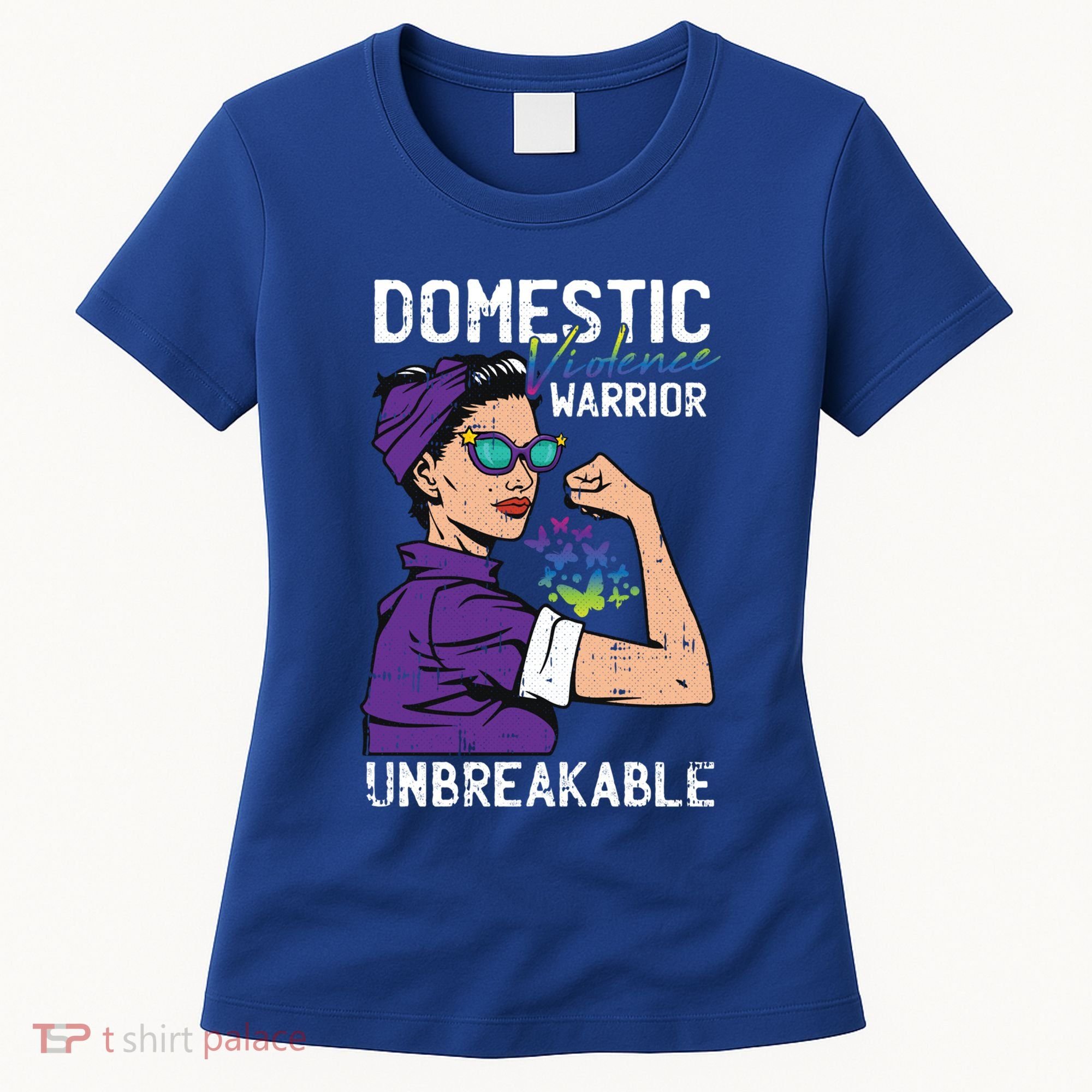 Domestic Violence Awareness Warrior Unbreakable Survivor Cool Gift Women's T-Shirt