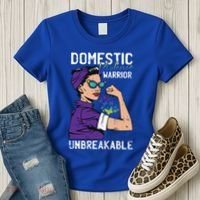 Domestic Violence Awareness Warrior Unbreakable Survivor Cool Gift Women's T-Shirt thumb 3