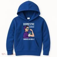 Domestic Violence Awareness Warrior Unbreakable Survivor Cool Gift Kids Hoodie thumb 0