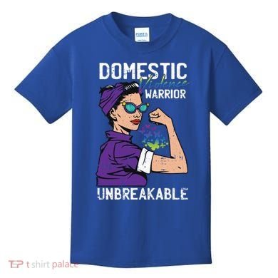 Domestic Violence Awareness Warrior Unbreakable Survivor Cool Gift Kids T-Shirt