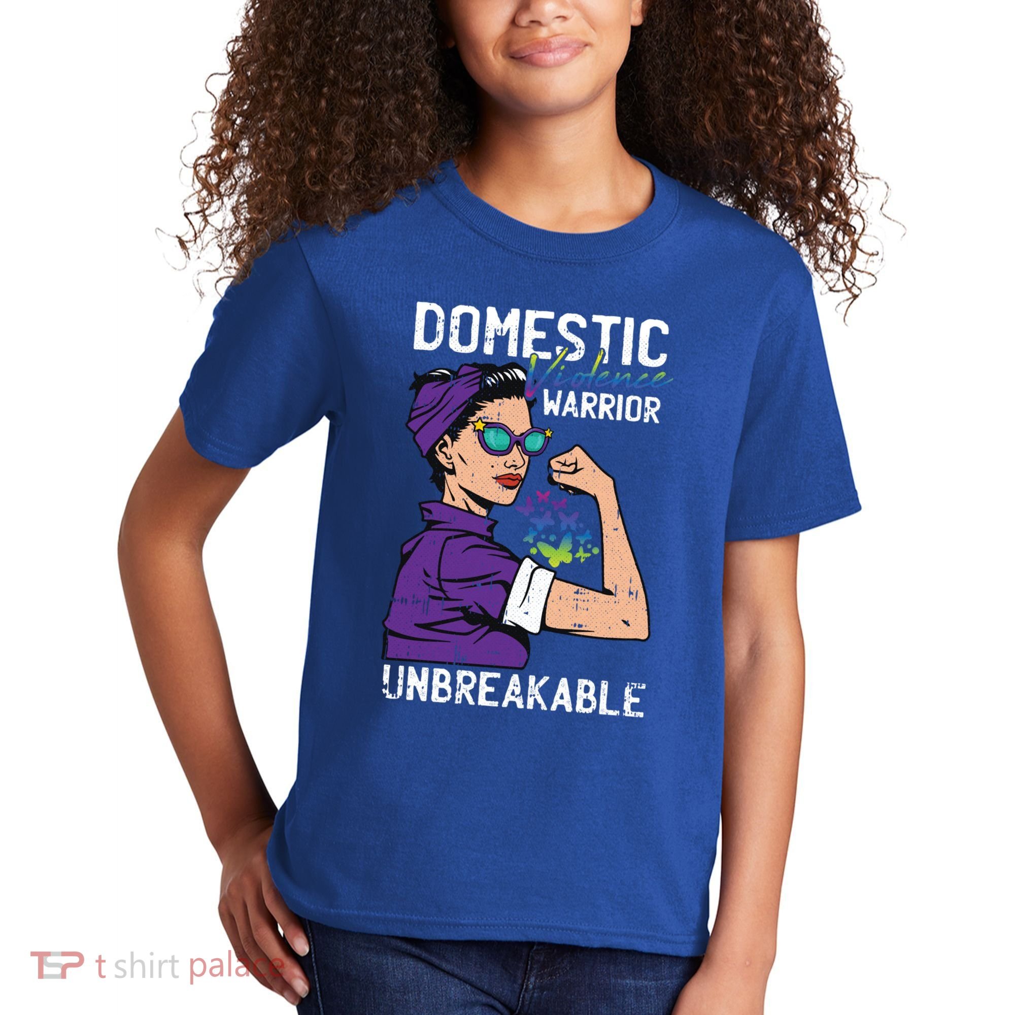 Domestic Violence Awareness Warrior Unbreakable Survivor Cool Gift Kids T-Shirt