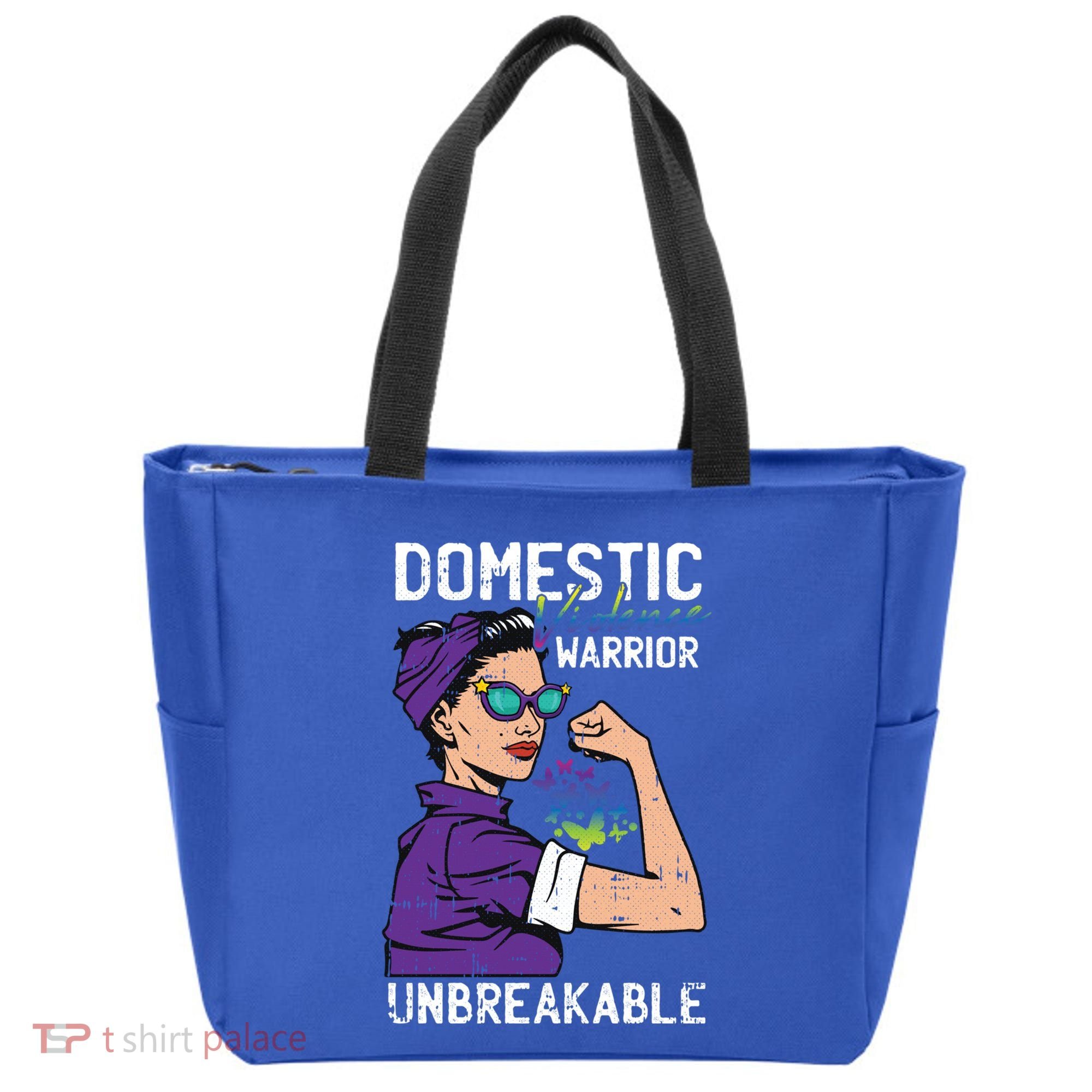 Domestic Violence Awareness Warrior Unbreakable Survivor Cool Gift Tote Bag