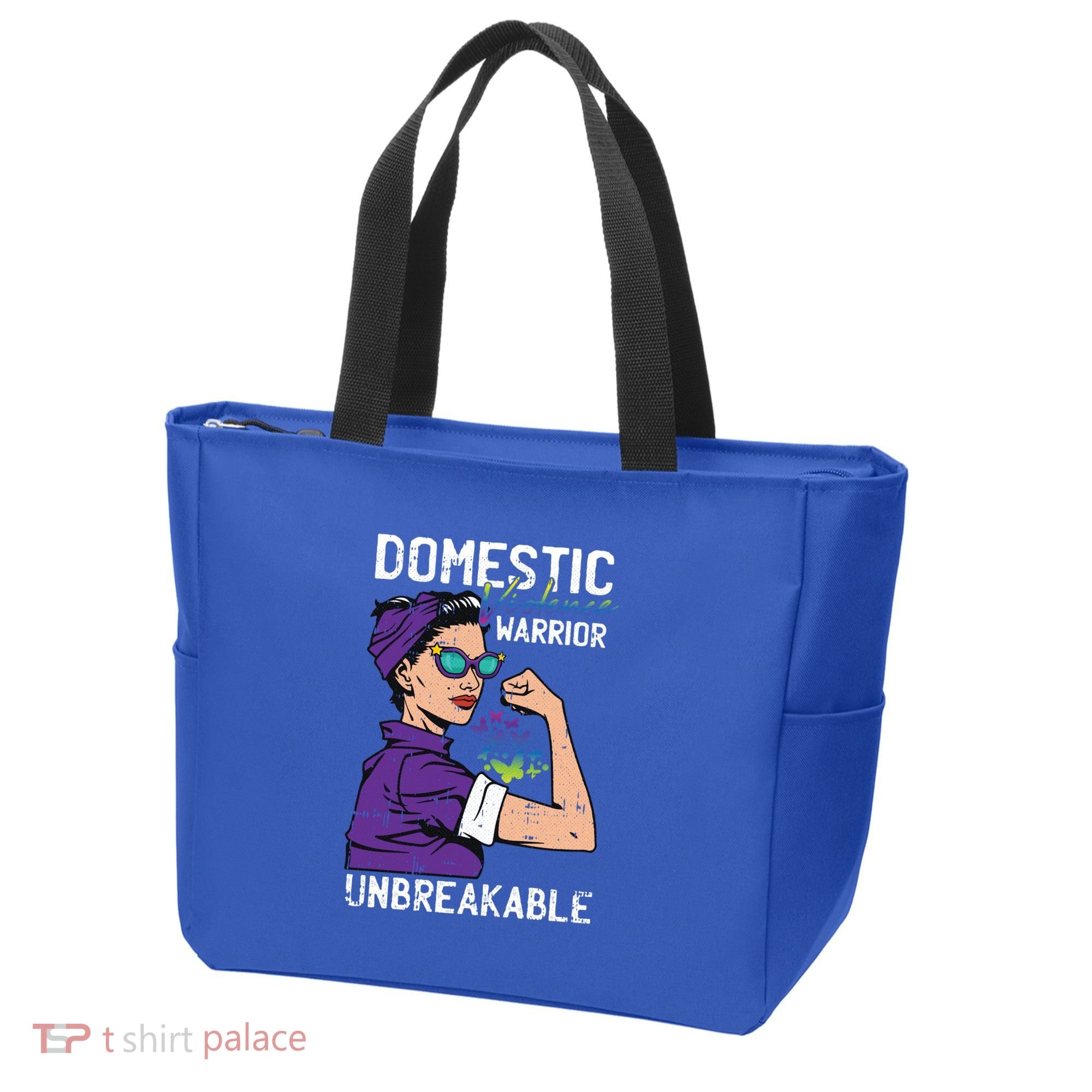 Domestic Violence Awareness Warrior Unbreakable Survivor Cool Gift Tote Bag