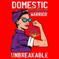 Domestic Violence Awareness Warrior Unbreakable Survivor Cool Gift Santa Hat thumb 1