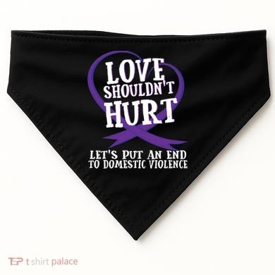 Domestic Violence Awareness Survivor Support Month Gift USA-Made Doggie Bandana